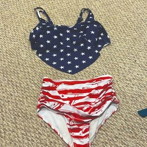 Patriotic bathing suit great for fourth of july
